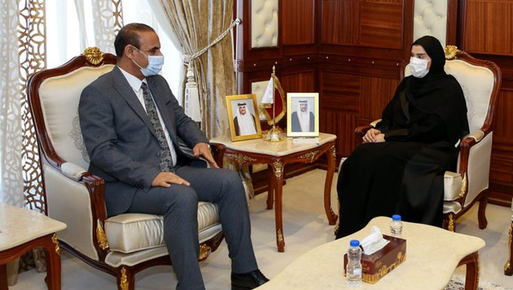 The Minister of Social Development and Family meets with the Iraqi Minister of Labor, Social Affairs and Family