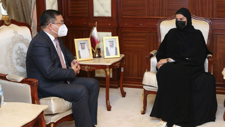 The Minister of Social Development and Family meets with the Ambassador of the People's Republic of China