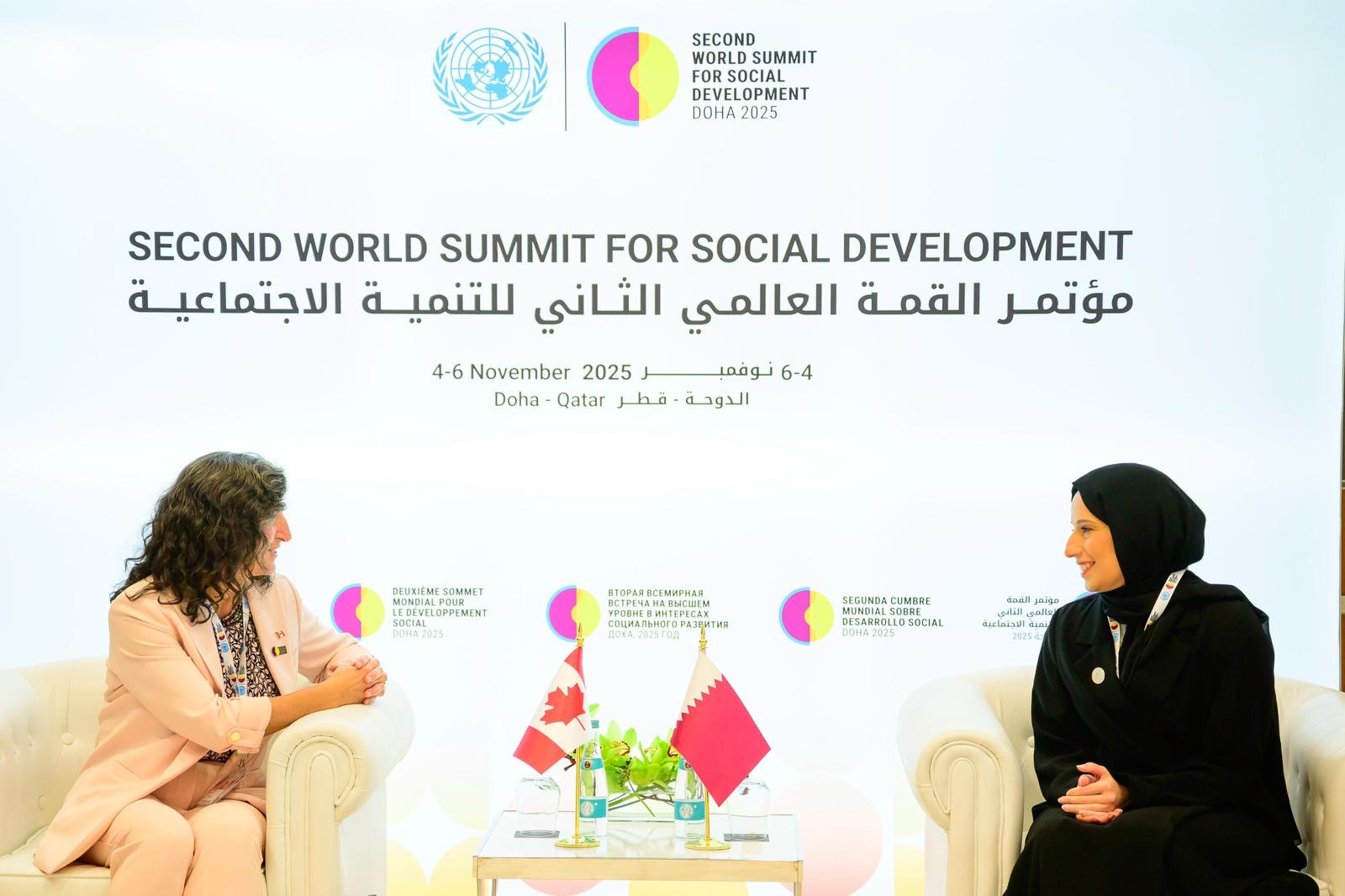 MSDF Minister Concludes Bilateral Talks at Global Social Summit